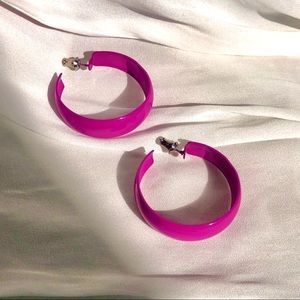 Purple Hoop Earrings